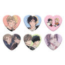 【「キューピッドに落雷」おさんぽカフェ】トレーディングハート缶バッジ