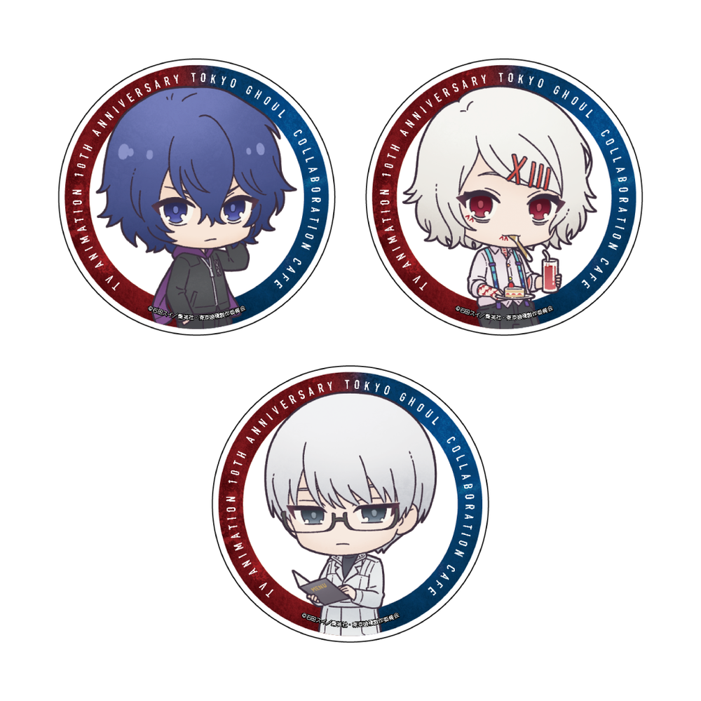 東京喰種グラッテ10th アクリルコースター特典ポストカードコンプ　金木鈴屋 TVアニメ『東京喰種 トーキョーグール』10th ANNIVERSARY コラボ
