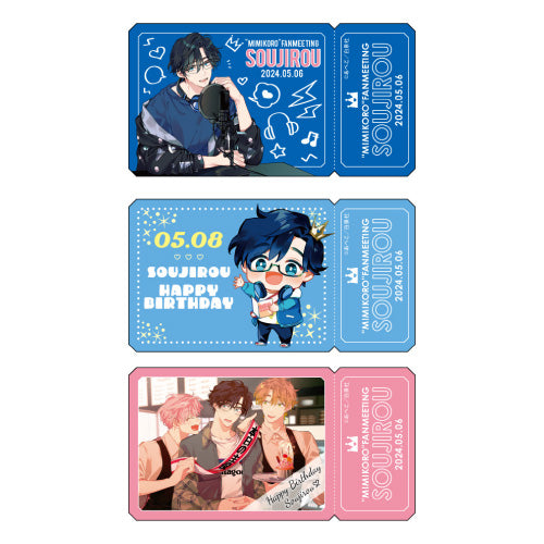 【HANAMARU CAFE】【耳コロファンミーティング】トレーディングチケット風ステッカー（全３種）