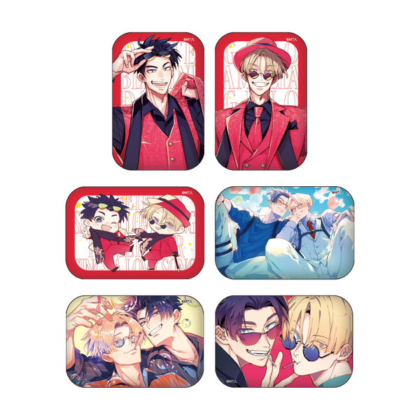 裏切り者のラブソング 書き下ろし缶バッジコレクション ＜BOX＞ 裏切り者のラブソング Collaboration Cafe】トレーディングスクエア缶