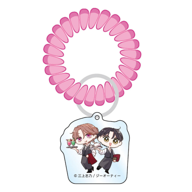 【「ピットスポルム」Collaboration Cafe】スプリングゴムアクリルキーホルダー(1.喫茶店)