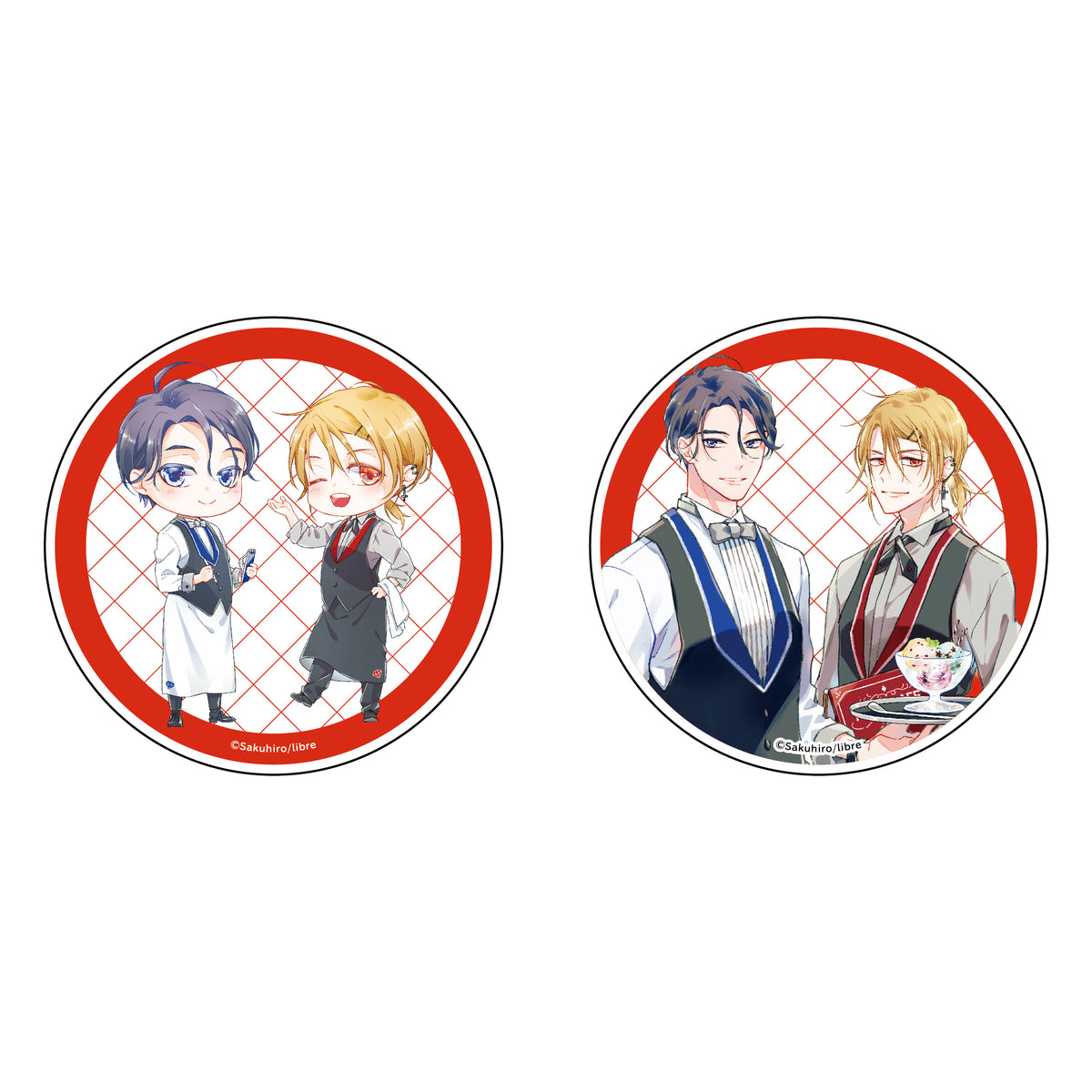 ルビーレッドを噛み砕くカフェ】アクリルコースター （トレーディング）