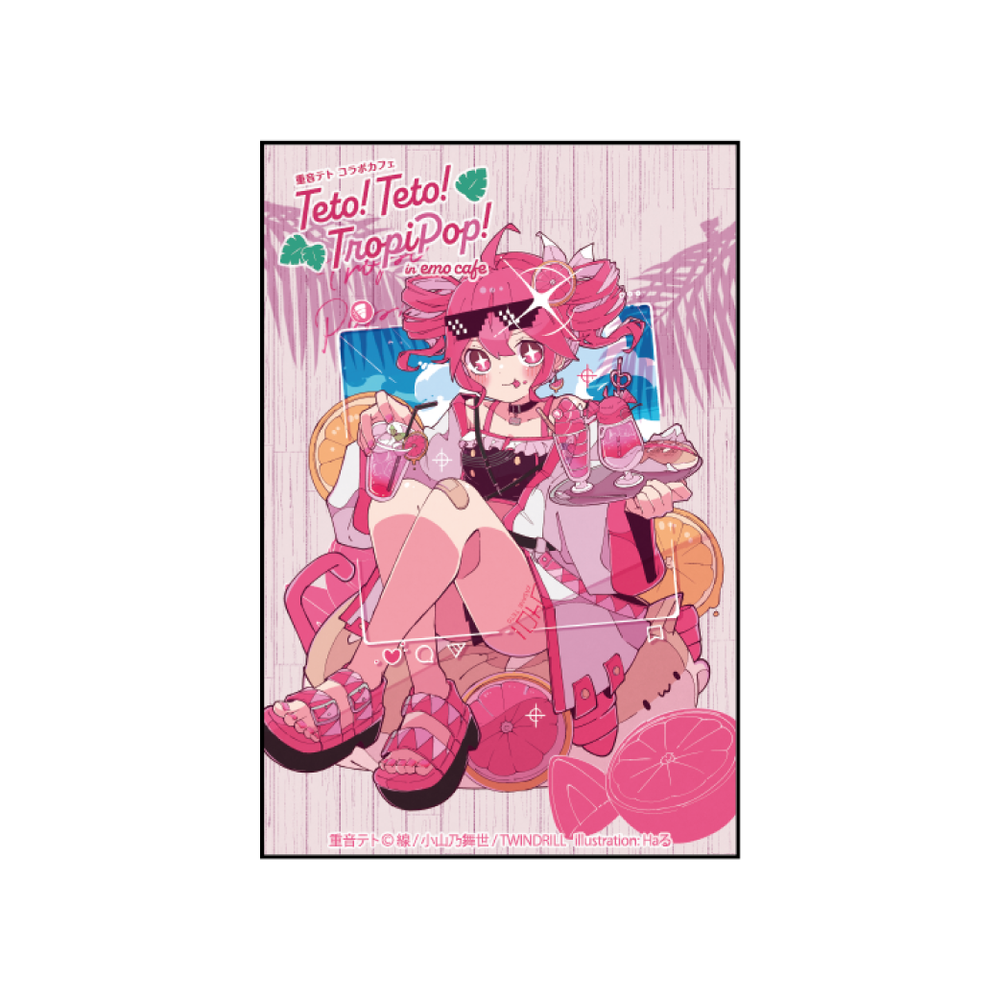 重音テト コラボカフェ Teto! Teto! TropiPop! in emo cafe】ステッカー(A)