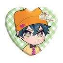 【ジェンダーレス男子に愛されています。】トレーディング ハート型 缶バッジ 全6種 単品 ランダム emocafe オリジナル グッズ