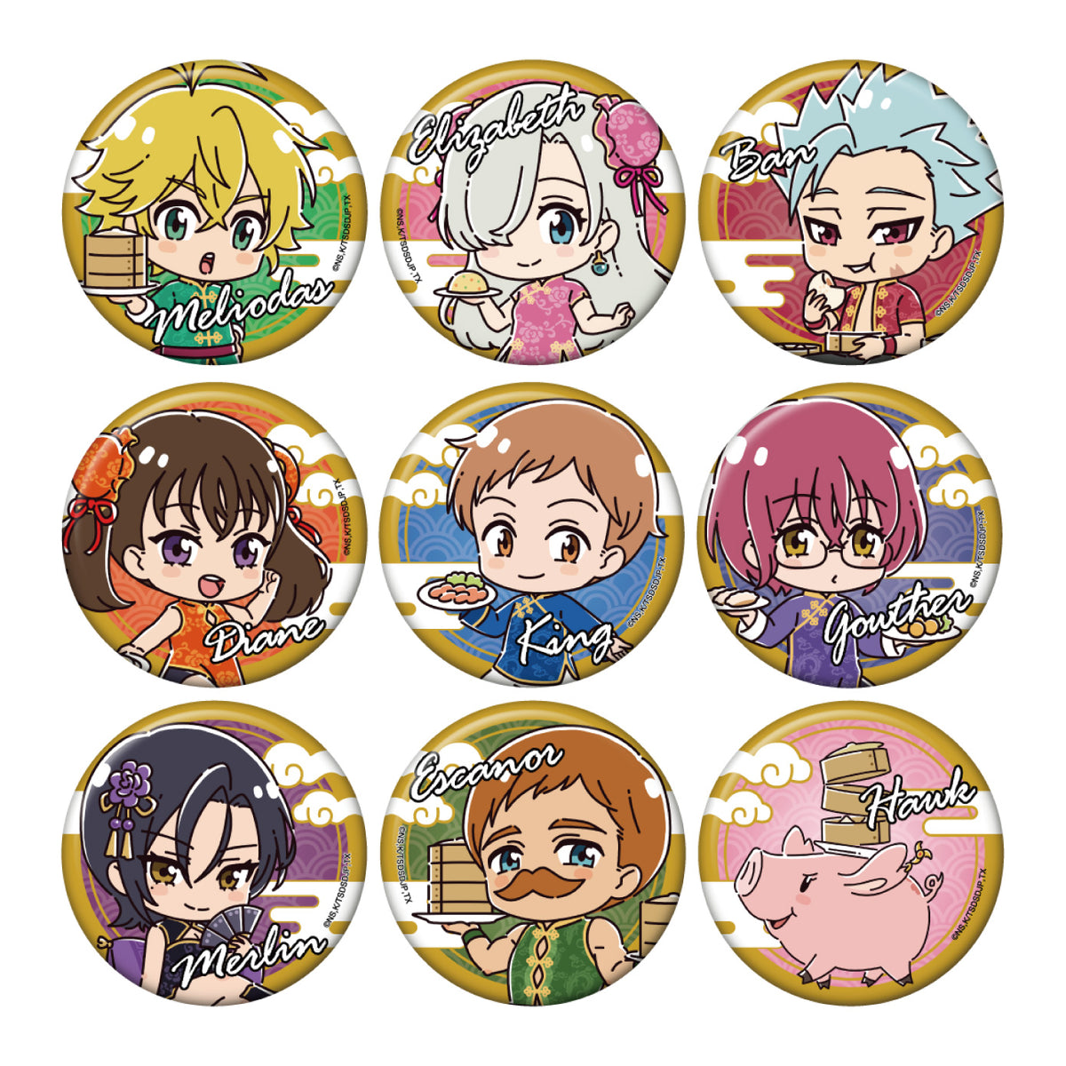 七つの大罪×万豚記】オリジナルトレーディング缶バッジ